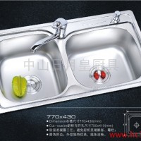 供应厨房水槽S-7743不锈钢水槽洗菜盆